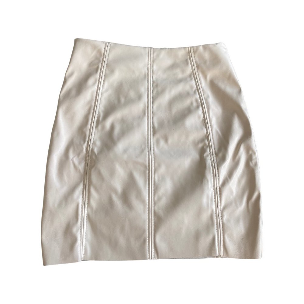 coord mini skirt faux leather